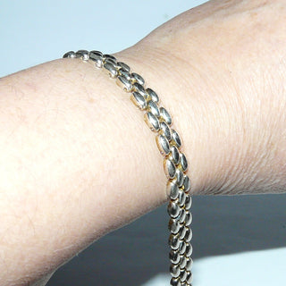 massives Einzelstück, 3-reihiges, glänzend poliertes Glieder-Armband mit Stiftbewegung, wirkt am Arm fast wie ein Armreif, aus massiv 925 Silber, 19 cm lang, Kastenschloß, Sicherheitsacht -	Nur erhältlich im Onlineshop von Juwelier & Goldschmiede Danilo!