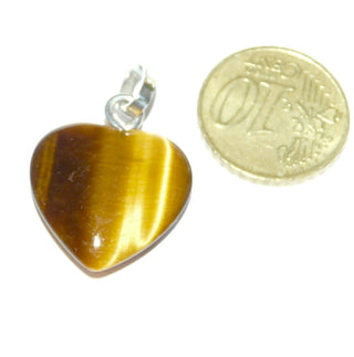 Einzelstück, Anhänger "Tiger-Herz" aus 925 Silber, das Herz selbst aus braun-golden schillerndem Tigerauge, Öse & Schlaufe (Lieferung erfolgt ohne Kette) -	Unikate und Pretiosen nur erhältlich im Onlineshop der Goldschmiede Danilo!