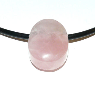 Einzelstück, ein großer Rosenquarz groß durchbohrt als Anhänger, oval, leicht tropfenförmig geschliffen - Einzelstücke nur erhältlich bei www.danilogold-shop.de