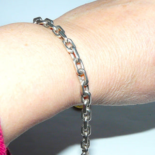 stabiles Einzelstück, Ankerarmband, Herrenarmband, Gliederarmband aus massiv 925 Silber, 23 cm lang, Karabiner - Goldschmiede Danilo