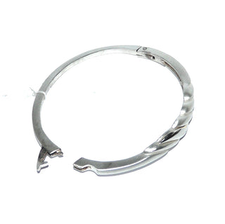 Einzelstück, Armreif, Armspange "Welle" aus 925 Silber, massiv, seidenmatt mit einer polierten Fläche, leicht zu handhabende Verschlußklappe, ovale Form, Innenumfang 17,5 cm -	Nur erhältlich bei www.danilogold-shop.de