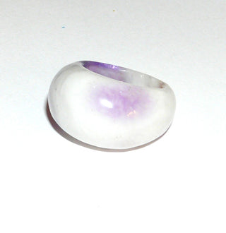 Einzelstück, Ring komplett aus Amethyst geschnitzt in Bandring-Form, pastellfarben in weiß-fliederfarben, Ringweite 56,5 -	Handgefertigtes Unikat! Nur im Danilo Gold Online Shop!
