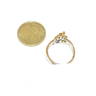 handgefertigtes Einzelstück, Blautopasring, Amethystring aus massiv 585 Gold, je 1 runder, funkelnd facettierter, aquamarinblauer Topas, lila Amethyst & Zirkonia in Zargen gehalten, poliert, Ringweite 52 - Goldschmiede Danilo