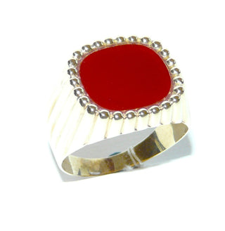Einzelstück, Carneol-Ring, klassischer Herrenring, Siegelring aus 333 Gold, Ringschiene poliert und Seitenflächen gerieft, Fassungsabschluß ähnlich einem "Eierstab-Motiv", antikovale, braunrote Carneol-Platte, Ringweite 68,5 -	Nur erhältlich im Onlineshop von Juwelier & Goldschmiede Danilo!