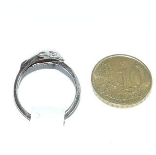 zierliches Einzelstück, Delphinring, ein schön ausgearbeiteter, halbplastischer Delphin, der sich um den Finger wickelt, poliert aus 925 Silber, Ringweite 56 - Goldschmiede Danilo 