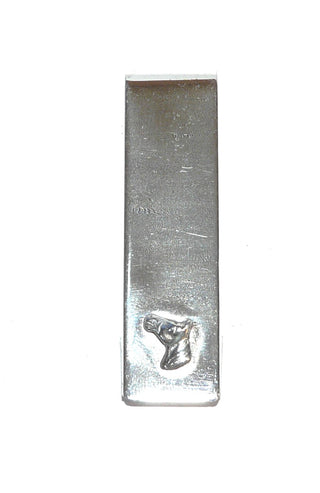 Einzelstück Geldschein-Klammer mit einem halbplastischen Pferdekopf aus 925 Silber, ca. 54 mm x 14,8 mm -	Nur erhältlich bei www.danilogold-shop.de