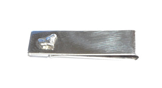 Einzelstück Geldschein-Klammer mit einem halbplastischen Pferdekopf aus 925 Silber, ca. 54 mm x 14,8 mm -	Nur erhältlich bei www.danilogold-shop.de