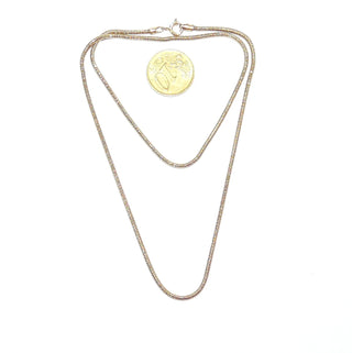 funkelndes Einzelstück, Schlangen-Collier, Schlangenkette, Schlauchkette, Halskette, funkelnd diamantierte Oberfläche aus 925 Silber vergoldet, Länge 50 cm, Durchmesser 1,9 mm, Federring -	Nur erhältlich im Onlineshop von Juwelier & Goldschmiede Danilo!