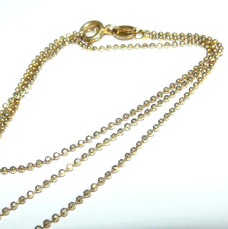 rundes Einzelstück, Collierkette im Kugel-Muster, Halskette, Badewannenkette aus 925 Silber vergoldet, Länge 45 cm, funkelnd diamantierte Oberfläche, 1,3 mm breit, Federrring -	Einzelstücke nur erhältlich bei www.danilogold-shop.de