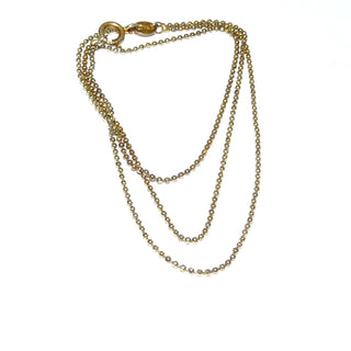 rundes Einzelstück, Collierkette im Kugel-Muster, Halskette, Badewannenkette aus 925 Silber vergoldet, Länge 45 cm, funkelnd diamantierte Oberfläche, 1,3 mm breit, Federrring -	Einzelstücke nur erhältlich bei www.danilogold-shop.de