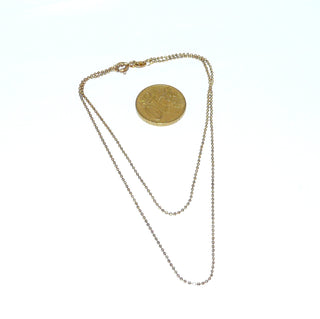 rundes Einzelstück, Collierkette im Kugel-Muster, Halskette, Badewannenkette aus 925 Silber vergoldet, Länge 45 cm, funkelnd diamantierte Oberfläche, 1,3 mm breit, Federrring -	Einzelstücke nur erhältlich bei www.danilogold-shop.de
