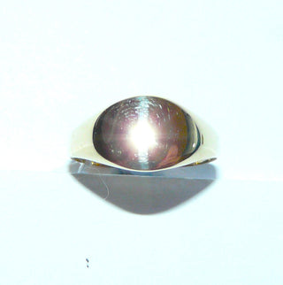 flaches Einzelstück, Goldring, klassischer Herrenring, kleiner Siegelring aus 333 Gold, mit einer ovalen Fläche quer zum Finger, für Gravuren geeignet, poliert, schlicht & schön am kleinen Finger, Ringweite 48 - Goldschmiede Danilo