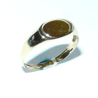 Einzelstück, klassischer Herrenring für den kleinen Finger, aber auch für Damen, Siegelring aus 333 Gold, Oval quer zum Finger, für Gravuren geeignet, poliert, Ringweite 55,5 - Goldschmiede Danilo