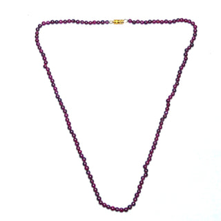 Einzelstück, Granat-Kugelkette im typischen modernen Granat-Rot, Gesamtlänge 48 cm, Stein-Durchmesser 4 mm -	Einzelstücke nur erhältlich bei www.danilogold-shop.de