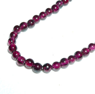 Einzelstück, Granat-Kugelkette im typischen modernen Granat-Rot, Gesamtlänge 48 cm, Stein-Durchmesser 4 mm-	Einzelstücke nur erhältlich bei www.danilogold-shop.de