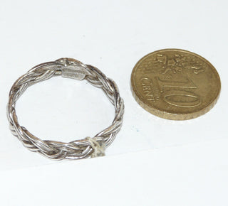 Handgearbeitetes Einzelstück, Herrenring, Trauring, Freundschaftsring, Ring "Geflochten" aus 925 Silber, gleichlaufend + poliert, aus vier Runddrähten flach geflochten, massiv, Ringweite 66, dazu paßt Ri 365 -	Handgefertigtes Unikat! Nur im Onlineshop von Juwelier & Goldschmiede Danilo!