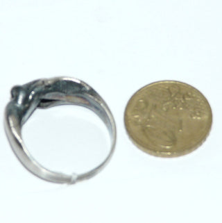 Unikat-Ring, skandinavisches Design, Herrenring" Gipfel" aus 925 Silber, asymmetrische zerklüftete Struktur, seidenmatt, in den Tiefen geschwärzt, Ringweite 62. Dazu paßt Collier Nord 0007. -	Nur erhältlich im Onlineshop von Juwelier & Goldschmiede Danilo!