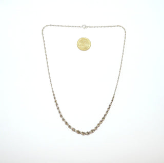 Vintage-Einzelstück, Kordelcollier, Kordelkette im Verlauf, Halskette aus 835 Silber vergoldet / berieben, 45 cm lang, von 2 mm auf 4,8 mm Breite, Federring, um 1950 - Goldschmiede Danilo