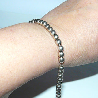 Einzelstück, Kugel-Armband, Glieder-Armband aus massivem poliertem 925 Silber, Kugeldurchmesser 6 mm, beweglich auf Ankerkette aufgereiht, 18,5 cm lang, sicherer Knebelverschluß -	Nur erhältlich im Onlineshop von Juwelier & Goldschmiede Danilo! 