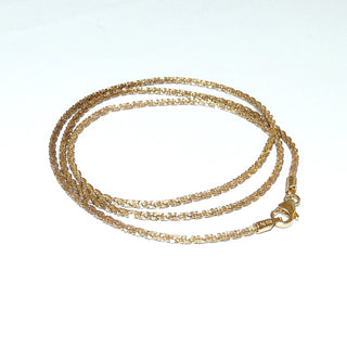 Leichtes Einzelstück, Schlangen-Collier, Schlangenkette, gedrehte Schlauchkette mit funkelnder Oberfläche, Halskette aus 925 Silber vergoldet, 45 cm, 1,8 mm breit, Karabiner - Goldschmiede Danilo