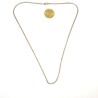 Leichtes Einzelstück, Schlangen-Collier, Schlangenkette, gedrehte Schlauchkette mit funkelnder Oberfläche, Halskette aus 925 Silber vergoldet, 45 cm, 1,8 mm breit, Karabiner - Goldschmiede Danilo