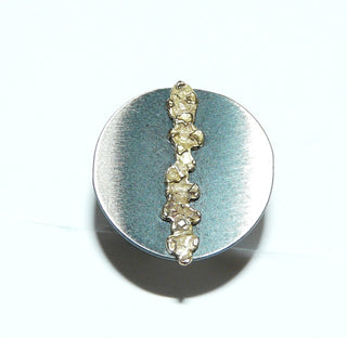 Einzelstück, Lorena-Design, schwarzer Ring "Goldstreifen" aus 925 Silber, teilweise vergoldet, seidenmatt, in den Tiefen geschwärzt, vergoldeter Streifen als Applikation, Ringweite 55. Dazu passen Ohrstecker Nord 0069. Österreichischer Design-Schmuck -	Nur erhältlich im Onlineshop von Juwelier & Goldschmiede Danilo!