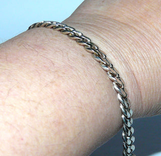 Einzelstück, Panzer-Armband, Armreif, Glieder-Armband auch für Herren geeignet, aus massivem 925 Silber, poliert, 19 cm lang, Kastenschloß + Sicherheitsacht -	Nur erhältlich im Onlineshop von Juwelier & Goldschmiede Danilo!