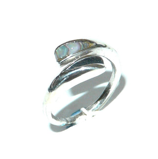 Einzelstück, Perlmutt-Ring "Duo" aus 925 Silber, oben offen, auf einer Seite grün-blau-violett schillerndes Perlmutt der Paua-Muschel eingelegt, zweite Seite schwarz oxidiert, Ringweite 53,5 -	Nur erhältlich im Onlineshop von Juwelier & Goldschmiede Danilo!