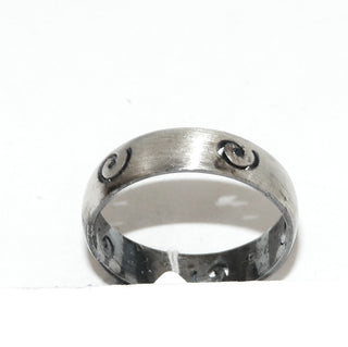 Einzelstück, Trauring, Freundschaftsring, Partnerring, schlichter Ring "Schnörkel" aus 925 Silber, gleichlaufend, durchbrochenes Muster, seidenmatt, innen + seitlich geschwärzt, Ringweite 55 -	Nur erhältlich bei www.danilogold-shop.de