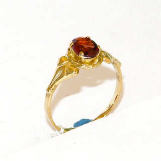 Art Deco Vintage Granatring 333 Gold Kordelrand Rauten 1935 / Ri 0624