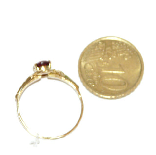 Art Deco Vintage Granatring 333 Gold Kordelrand Rauten 1935 / Ri 0624
