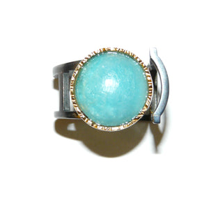 Handgefertigter Unikat-Ring mit Paraiba-Turmalin 9,46 Karat, 925 Silber Streben geschwärzt / Oxidiert, Fassungsrand 750 Gelbgold strukturiert, Ringweite ca. 65 - erhältlich im Onlineshop von Juwelier & Goldschmiede Danilo aus Hameln!"