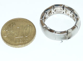Einzelstück, Ring aus 925 Silber, gleichlaufend, seidenmatt mit polierten Kanten, bewegliche Glieder, Ringweite 53 -	Einzelstücke nur erhältlich bei www.danilogold-shop.de