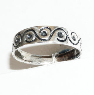 Einzelstück, Ring "Schnörkel-Girlande" aus 925 Silber, poliert + in den Tiefen geschwärzt Ringweite 52 -	Einzelstücke nur erhältlich bei www.danilogold-shop.de