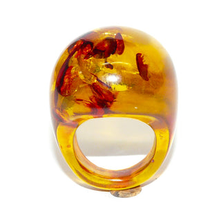 Einzelstück, Ring vollkommen aus Naturbernstein ohne Metall, Ringweite 49 - Nur erhältlich im Onlineshop von Juwelier & Goldschmiede Danilo!