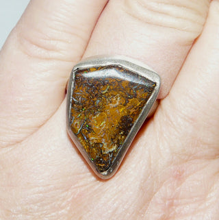 Handarbeit, Unikat-Ring mit australischer Matrix-Opal / Muttergestein, 925 Silber seidenmatt, Ringweite 57 -ausgewählte Einzelstücke nur im Onlineshop bei www.Danilo-Shop.de