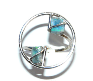 handgefertigtes Einzelstück, Unikat Ring mit natürlichem australischen Opal, aus 925 Silber-Runddrähten, Ringweite ca. 62, (dazu paßt Anhänger Opal 0011) - ausgewählte Einzelstücke nur im Onlineshop bei www.Danilo-Shop.de