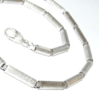 kräftiges Einzelstück, Röhrchen oder Scharnierkette mit innen verlaufender Venizianerkette aus massiv 925 Silber, flexibler Halsreif + Halskette. Zum Solo tragen oder für größere Anhänger, Karabiner, Länge 45 cm, Durchmesser ca. 4,4 mm, seidenmatt, deutsche Qualitätsverarbeitung der Firma Binder Mönsheim -	Nur erhältlich bei www.danilogold-shop.de
