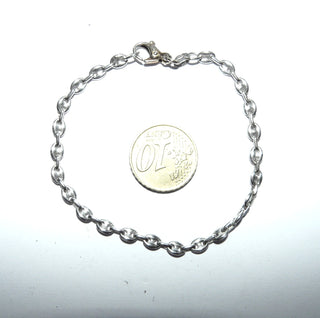 Einzelstück, Schiffsankerarmband im Cartier-Stil, Silberarmband, Gliederarmband aus massiv 925 Silber, beweglich, 19 cm lang, Karabiner - Goldschmiede Danilo