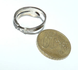 Einzelstück, Ring aus 925 Silber in Form einer sich um den Finger windenden Schlange, Replik im Stil um 1900, rundherum mit Markasiten ausgefüllt, poliert, Ringweite 48,5 - Unikate und Pretiosen nur erhältlich im Onlineshop der Goldschmiede Danilo!