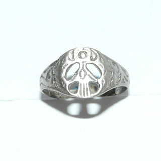 Einzelstück, 925 Silberring JÖD mit Halbkreisdurchbrüchen & Schnörkelornamenten, Biker- & Gothic-Stil, seidenmatt, Ringweite 59,5 - Goldschmiede Danilo
