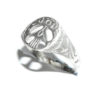 Einzelstück, 925 Silberring JÖD mit Halbkreisdurchbrüchen & Schnörkelornamenten, Biker- & Gothic-Stil, seidenmatt, Ringweite 59,5 - Goldschmiede Danilo
