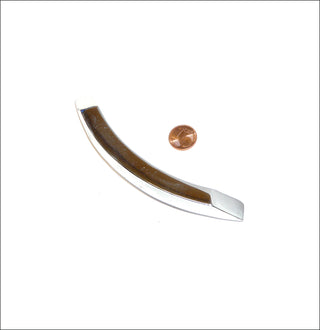 besonders großes Einzelstück, Statement-Brosche aus 925 Silber, langer gebogener Stab montiert aus 6 Silberflächen, daher im Verhältnis zur Größe leicht, poliert, Länge ca. 11,5 cm - 	Nur erhältlich im Onlineshop von Juwelier & Goldschmiede Danilo!