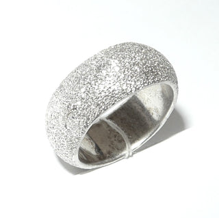Einzelstück, Trauring, Feundschaftsring, breiter Ring aus 925 Silber, gleichlaufend, massiv, halbrunder Querschnitt, funkelnd diamantiert / diamantmatt, Ringweite 61,5, dazu paßt Ri 0341 -	Nur erhältlich bei www.danilogold-shop.de