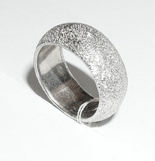 Einzelstück, Trauring, Feundschaftsring, breiter Ring aus 925 Silber, gleichlaufend, massiv, halbrunder Querschnitt, funkelnd diamantiert / diamantmatt, Ringweite 61,5, dazu paßt Ri 0341 -	Nur erhältlich bei www.danilogold-shop.de