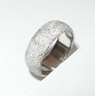 Einzelstück, Trauring, Freundschaftsring, Ring aus 925 Silber, gleichlaufend, halbrunder Querschnitt, funkelnd diamantiert / Diamantmatt, Ringweite 56, dazu paßt Ri 0340 -	Nur erhältlich bei www.danilogold-shop.de