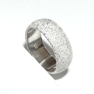Einzelstück, Trauring, Freundschaftsring, Ring aus 925 Silber, gleichlaufend, halbrunder Querschnitt, funkelnd diamantiert / Diamantmatt, Ringweite 56, dazu paßt Ri 0340 -	Nur erhältlich bei www.danilogold-shop.de