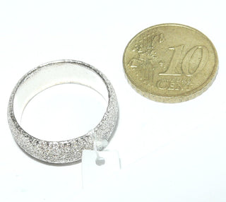 Einzelstück, Trauring, Freundschaftsring, Ring aus 925 Silber, gleichlaufend, halbrunder Querschnitt, funkelnd diamantiert / Diamantmatt, Ringweite 56, dazu paßt Ri 0340 -	Nur erhältlich bei www.danilogold-shop.de