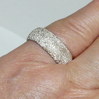 Einzelstück, Trauring, Freundschaftsring, Ring aus 925 Silber, gleichlaufend, halbrunder Querschnitt, funkelnd diamantiert / Diamantmatt, Ringweite 56, dazu paßt Ri 0340 -	Nur erhältlich bei www.danilogold-shop.de
