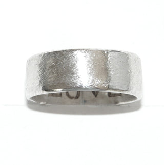 Einzelstück, Trauring, Freundschaftsring, Partnerring, Herrenring "LOVE" aus 925 Silber, gleichlaufend mit innenliegender Gravur "LOVE", Oberfläche tiefe Feilmattierung mit polierten Kanten, Ringweite 63 -	Nur erhältlich im Onlineshop von Juwelier & Goldschmiede Danilo!